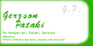 gerzson pataki business card